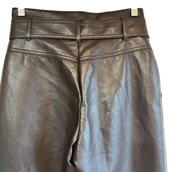 Wilfred high waist belted straight leg leather vegan pants excellent condition - Picture 9 of 14